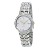 Citizen Eco-Drive Silhouette Crystal EW2340-58A – Stainless Steel Bracelet, Silver Dial with Crystal Accents Ladies’ Watch