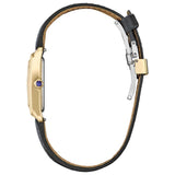 Citizen Eco-Drive L Bianca EW5622-092 – Gold-Tone Rectangular Case, Roman Dial, Black Leather Strap Ladies’ Watch