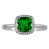 May Birthstone Diamond Ring