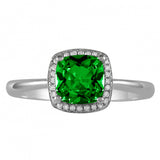 May Birthstone Diamond Ring