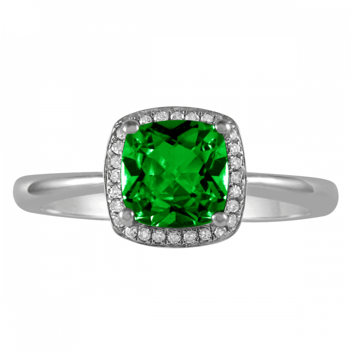 May Birthstone Diamond Ring