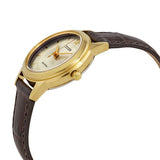 Citizen Eco-Drive Corso FE1082-05A – Gold-Tone Stainless Steel Case, Brown Leather Strap, Ivory Dial Ladies’ Watch