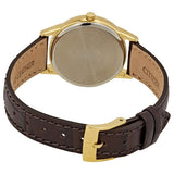 Citizen Eco-Drive Corso FE1082-05A – Gold-Tone Stainless Steel Case, Brown Leather Strap, Ivory Dial Ladies’ Watch