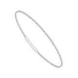 IDD – FSBG5232W 14K White Gold Flexible Diamond Bangle Bracelet