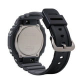 Casio G‑Shock GA2100FL‑8A – Flames of Color Series Analog‑Digital Octagonal Watch with Orange Dial & Gray Resin Band