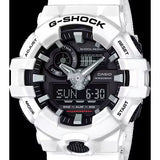 Casio G‑Shock GA700‑7A – White Resin Analog‑Digital Watch with 3D Dial & Super Illuminator LED