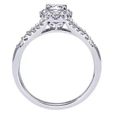 Sonoma - 14K White Gold Round Halo Diamond Engagement Ring