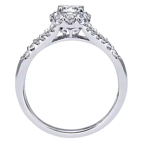 Sonoma - 14K White Gold Round Halo Diamond Engagement Ring