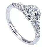 Sonoma - 14K White Gold Round Halo Diamond Engagement Ring