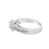 Princess Cut Halo Split Shank Engagement Ring