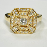 14k Yellow Gold Vintage Inspired Ring