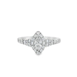 Marquise Halo White Gold Diamond Engagement RIng