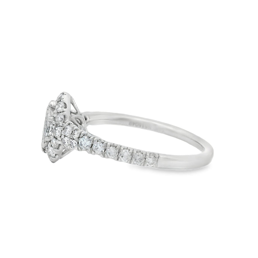 Marquise Halo White Gold Diamond Engagement RIng