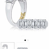 Timeless Five Stone Emerald Diamond Wedding Band