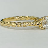 Tidewater Classic Twist Yellow Gold 1 Carat Round Solitaire