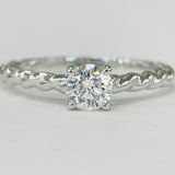 Tidewater Classic Twist White Gold 1/2 Carat Round Solitaire