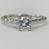 Tidewater Classic Twist White Gold 1 Carat Round Solitaire