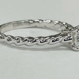 Tidewater Classic Twist White Gold 1 Carat Round Solitaire