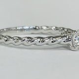 Tidewater Classic Twist White Gold 1/2 Carat Round Solitaire