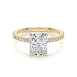 Custom 14K Yellow Gold Lab Grown Diamond Bridal Set