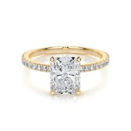 Custom 14K Yellow Gold Lab Grown Diamond Bridal Set