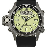 Citizen Promaster Aqualand JP2007-09W – Stainless Steel Case, Green Dial, Black Polyurethane Strap Diver’s Watch (200M WR)