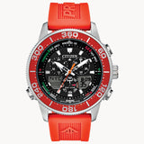 Citizen Promaster Sailhawk JR4061-00F – Black Dial, Orange Polyurethane Strap, Analog-Digital Eco-Drive Chronograph Watch