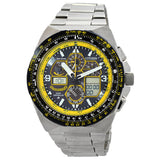 Citizen Promaster Skyhawk A-T JY8125-54L – Blue Angels Edition, Stainless Steel Bracelet, Blue Dial Atomic Eco-Drive Chronograph Watch