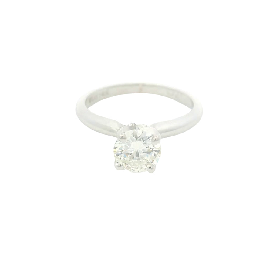 14K White Gold 0.70ct Solitaire Certified Diamond Engagement Ring