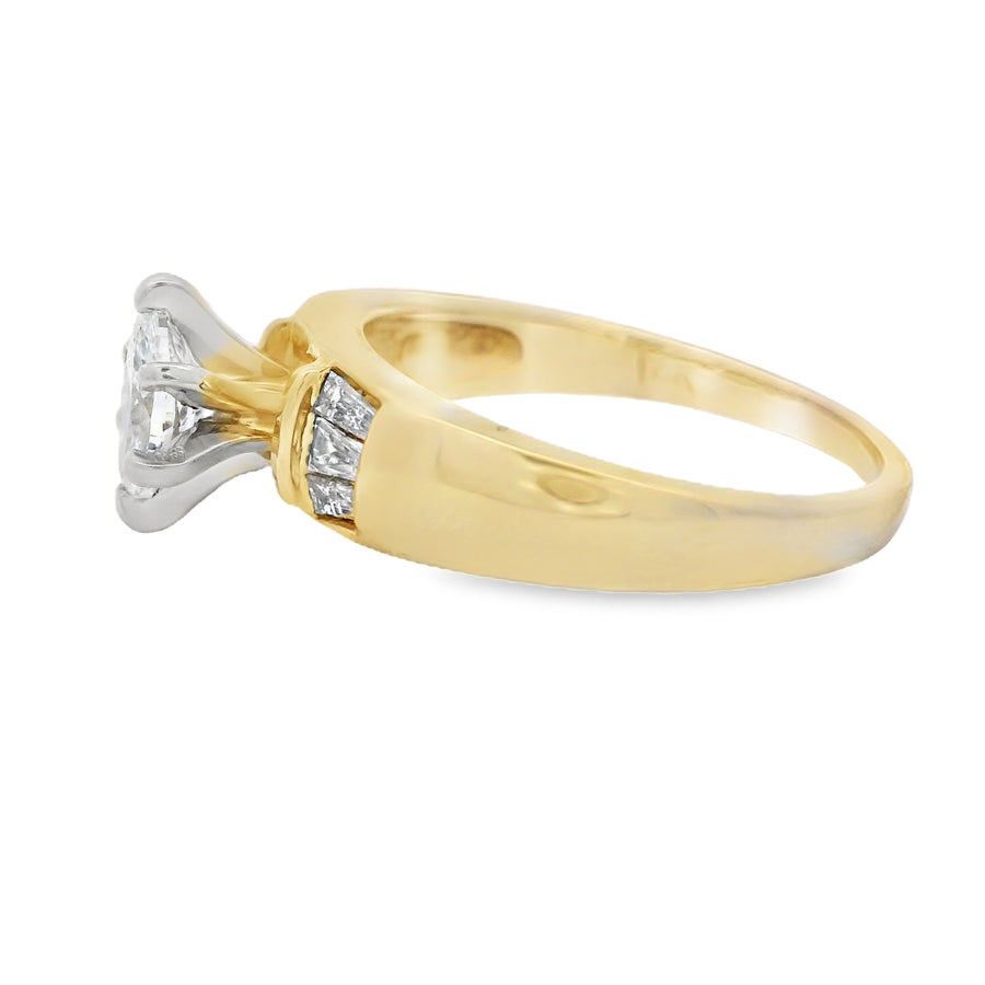 Yellow Gold Marquise Diamond Engagement Ring