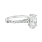 Hidden Halo Lab Grown Oval Diamond Engagement Ring