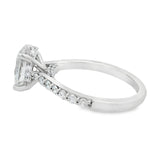 Hidden Halo Lab Grown Oval Diamond Engagement Ring