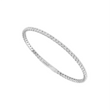 White Gold Large Diamond Fleci Bangle
