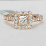 Rose Gold LEO Diamond Certified VS Diamond Engagement Ring