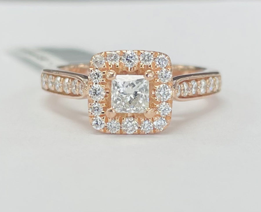Rose Gold LEO Diamond Certified VS Diamond Engagement Ring