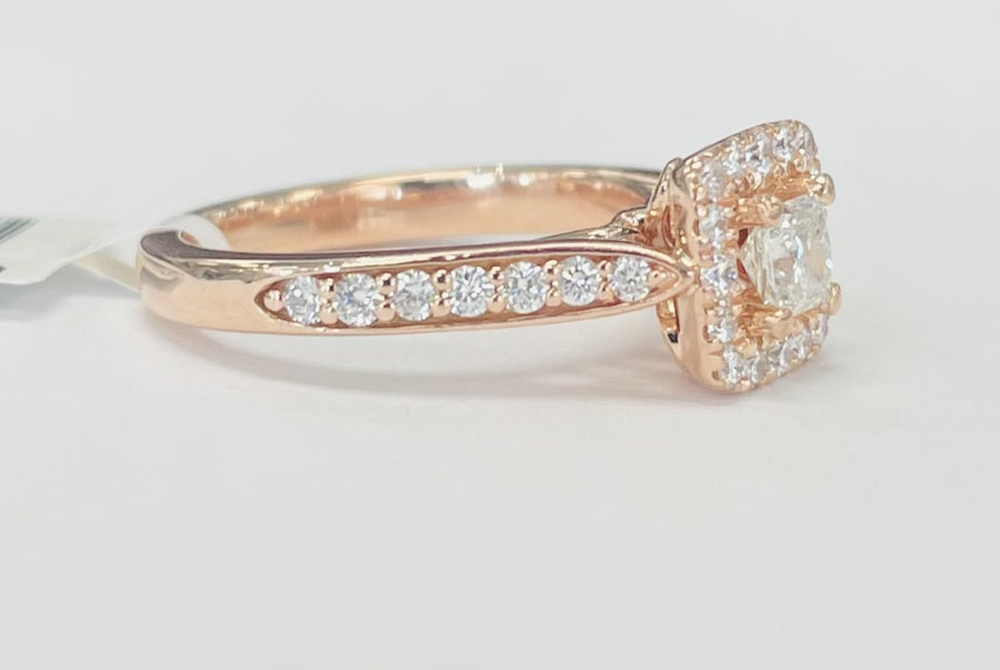 Rose Gold LEO Diamond Certified VS Diamond Engagement Ring