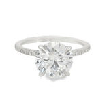 2CT Lab Grown Diamond Accented Engagement Ring