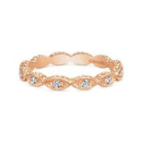 Gabriel & Co. LR4381K45JJ – 14K Rose Gold Diamond Bujukan Marquise Stackable Ring (0.10 ct)
