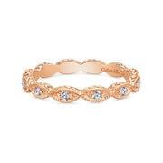 Gabriel & Co. LR4381K45JJ – 14K Rose Gold Diamond Bujukan Marquise Stackable Ring (0.10 ct)