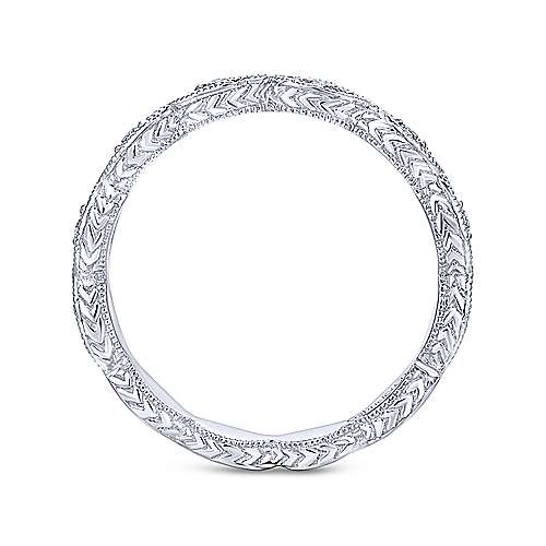 Gabriel & Co. LR4381W45JJ – 14K White Gold Diamond Bujukan Marquise Station Stackable Ring