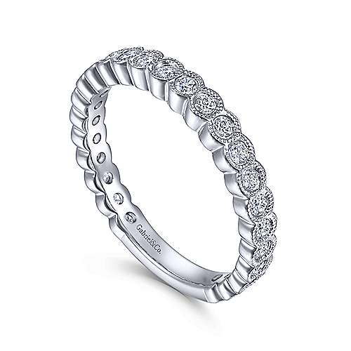 Gabriel & Co. LR5139W45JJ – Timeless, Classic & Elegant 14K White Gold Stackable Diamond Ring