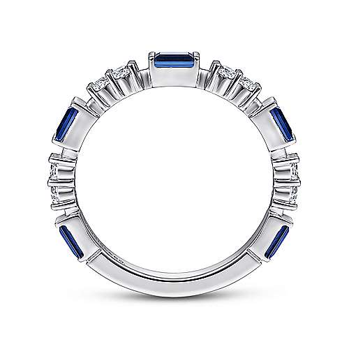 Gabriel & Co. LR51707W45SA – Vibrant & Beautiful 14K White Gold Stackable Diamond Ring