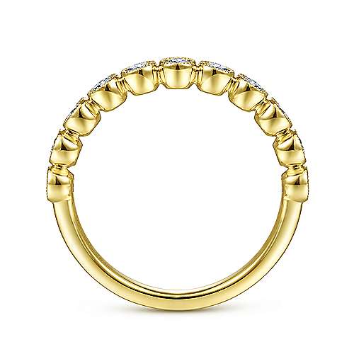 Gabriel & Co. LR51915W45JJ – 14K White Gold Twisted Diamond Stackable Ring