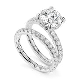 Noam Carver LU002-01WA22-A  14K White Gold Classic Four-Prong Sidestone Oval Luna Engagement Ring