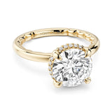 Noam Carver LU005-01YA18-A  14K Yellow Gold Halo Round Luna Diamond Engagement Ring