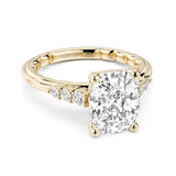 Noam Carver LU007-01YA2-A  14K Yellow Gold Oval Luna Diamond Engagement Ring with Sidestones