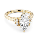 Noam Carver LU010-02YA18-A  14K Yellow Gold Bouquet Setting Marquise Luna Diamond Engagement Ring