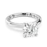 14K Four-Prong Round-Shape Luna Solitaire Ring 1.8MM