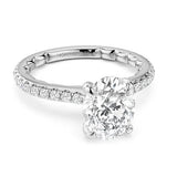 Noam Carver LU016-02WA18-A  14K White Gold Oval Semi-Mount Luna Diamond Engagement Ring