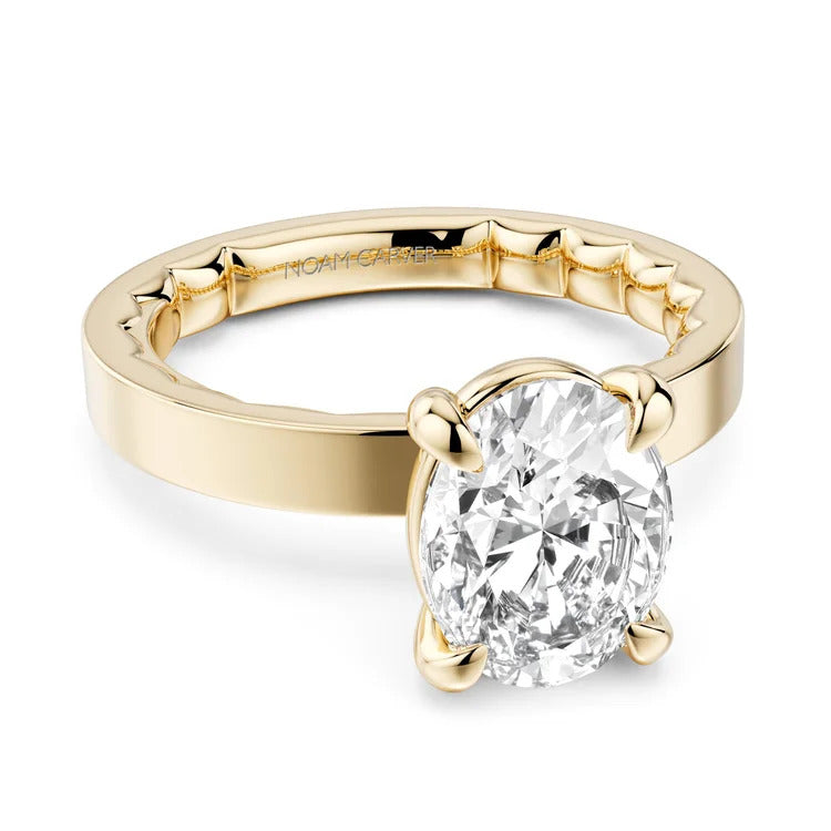 14K Classic Four-Prong Oval-Shape Luna Solitaire Ring